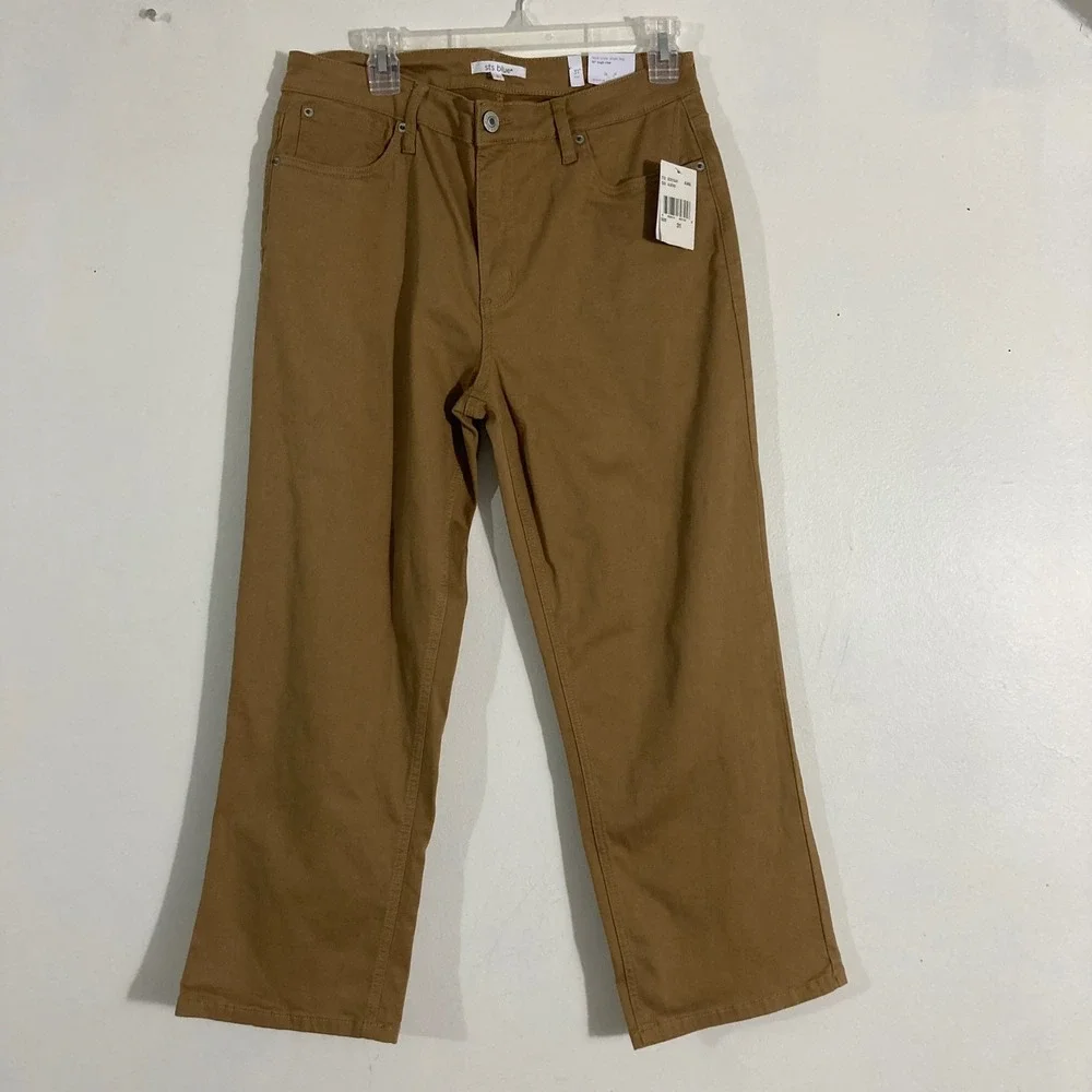 STS Blue Faye Crop Wide Leg Jeans Womens 31 Brown New High Rise Faye Crop Pants
